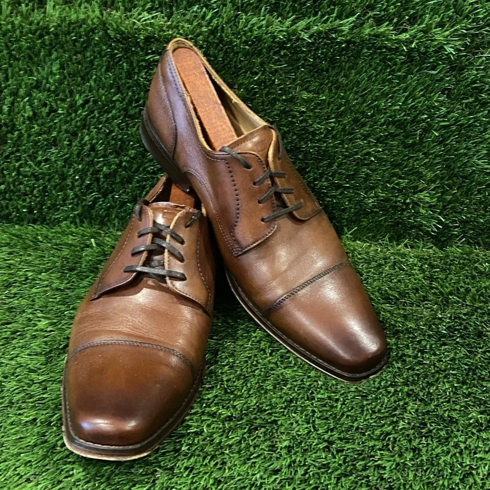 Florsheim Men's 12178 Cap Toe Derby – Leather Sole –‎ Size 9M Oxford Lace Up